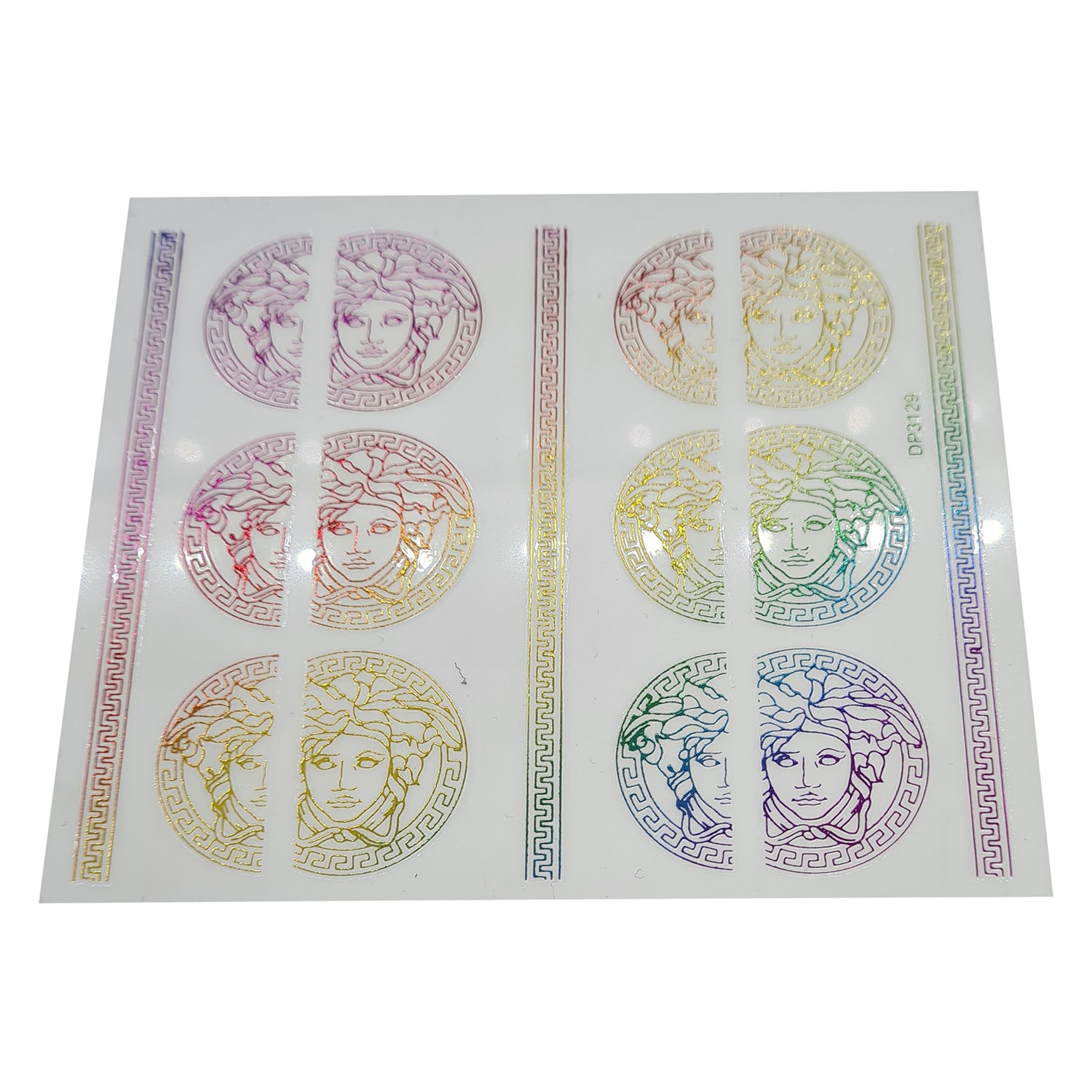 Rainbow Louis Vuitton Supreme Nail Stickers, Gelica Gels