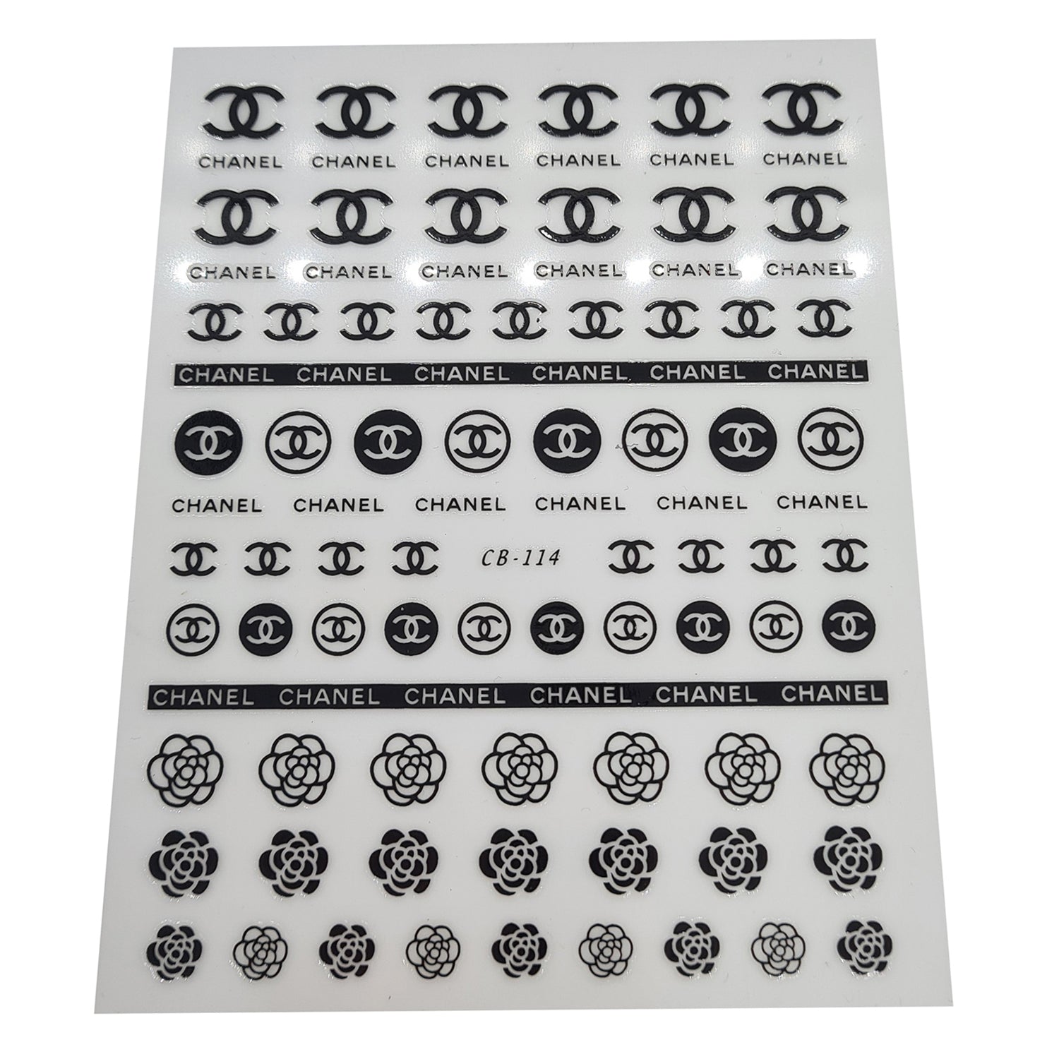 CD And LV Brand Gold Nail Art Sticker Sheets - Nail Supplies Mumbai