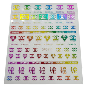 Rainbow C Designer Nail Stickers