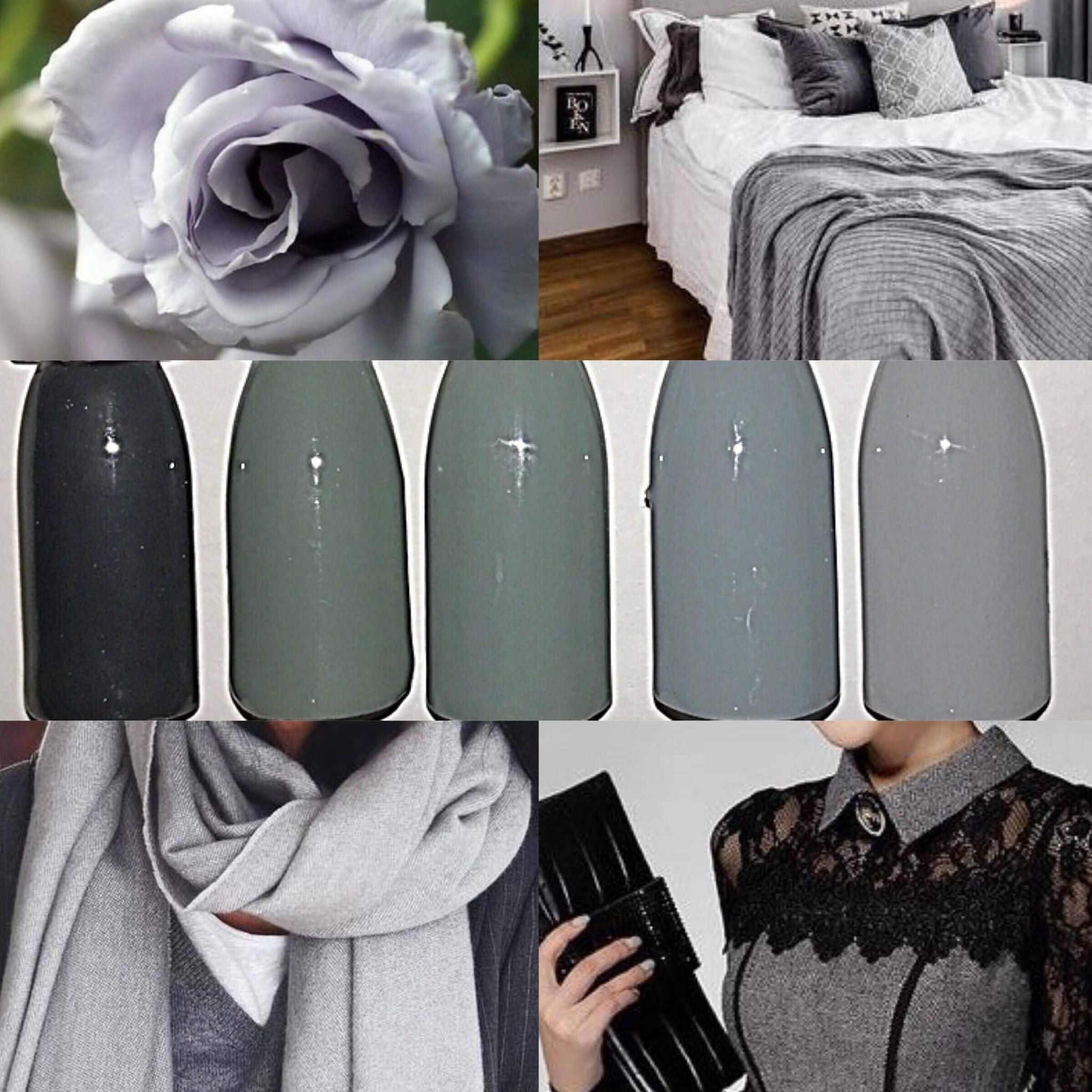 Glamorous Greys Gel Polish Colour Collection